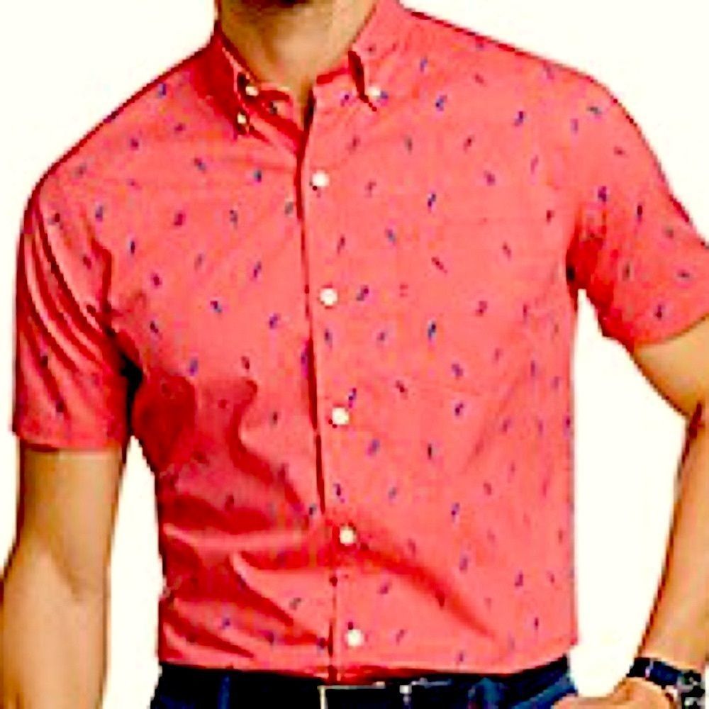 New Izod SS w Seahorses. Inv 00 2044